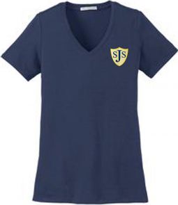 Ladies Concept Stretch V-Neck Tee, Navy